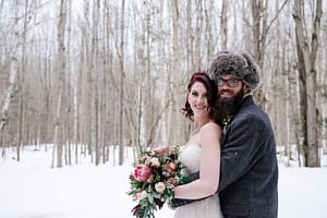 Winter Wedding by Candra Schank Photography at Dual Acres Sleigh & Wagon Rides